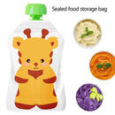 8pcs Reusable Food Storage Bags Sealed Refillable Baby Food Pouch Random Newly
