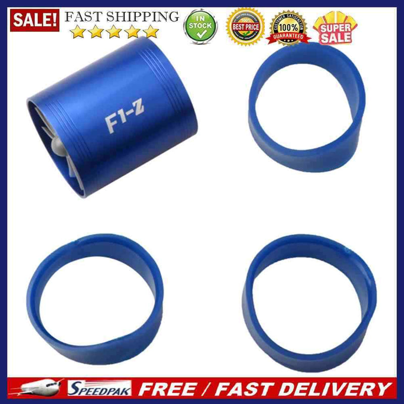 F1-Z Car Air Intake Double Turbine Refit Turbo Gas Fuel Oil Saver Fan Turbo