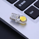 10pcs 12V T10 W5W LED Lamp COB Silicone Shell Car Turn Side Lamps(Yellow)