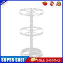 Rotating Jewelry Display Stand Plastic Earrings Rack Necklace Dish (Clear)