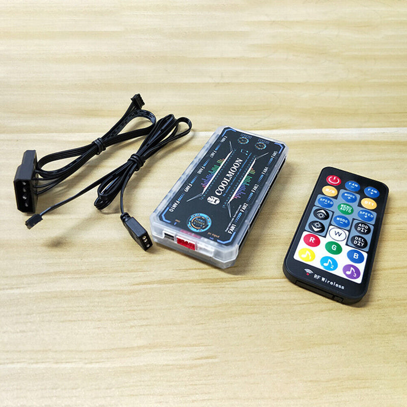 RGB fan controller 12cm remote control computer case 12V PC cooling chassis fan