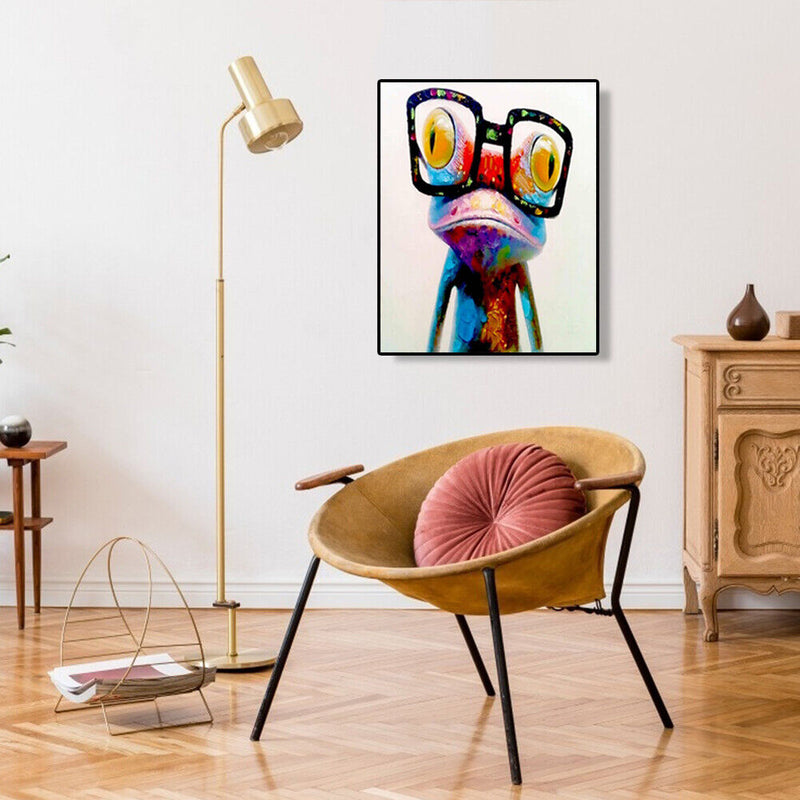 DIY Digital Oil Painting By Numbers Kits Glasses Frog Color Drawing Picture