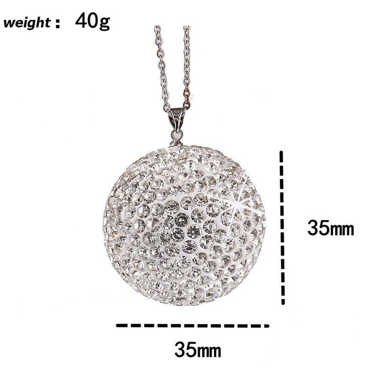 Rhinestone Ball Car Pendants Rearview Mirror Hanging Ornaments Auto Accessories