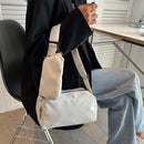 2 in 1 Crossbody Shoulder Bags Nylon Casual Sport Pillow Purse (White)