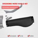 1 Pair PVC Anti-Skid Mountain Bike Ergonomic Handleable Grips Cover with Plugs