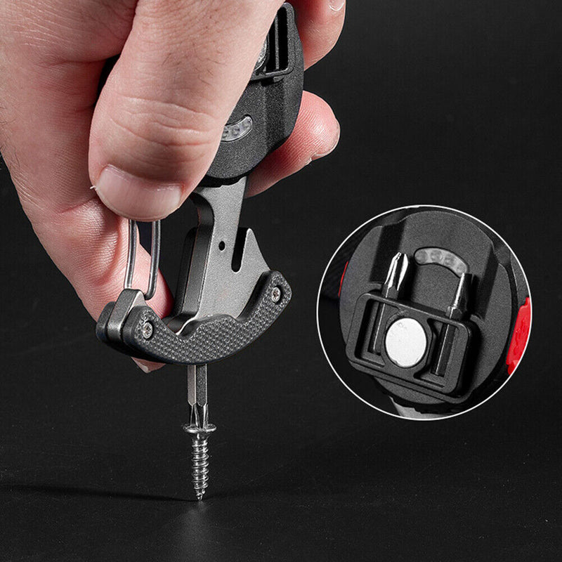 Multi-function COB LED Flashlight Rechargeable Keychain Camping Emergency Lig