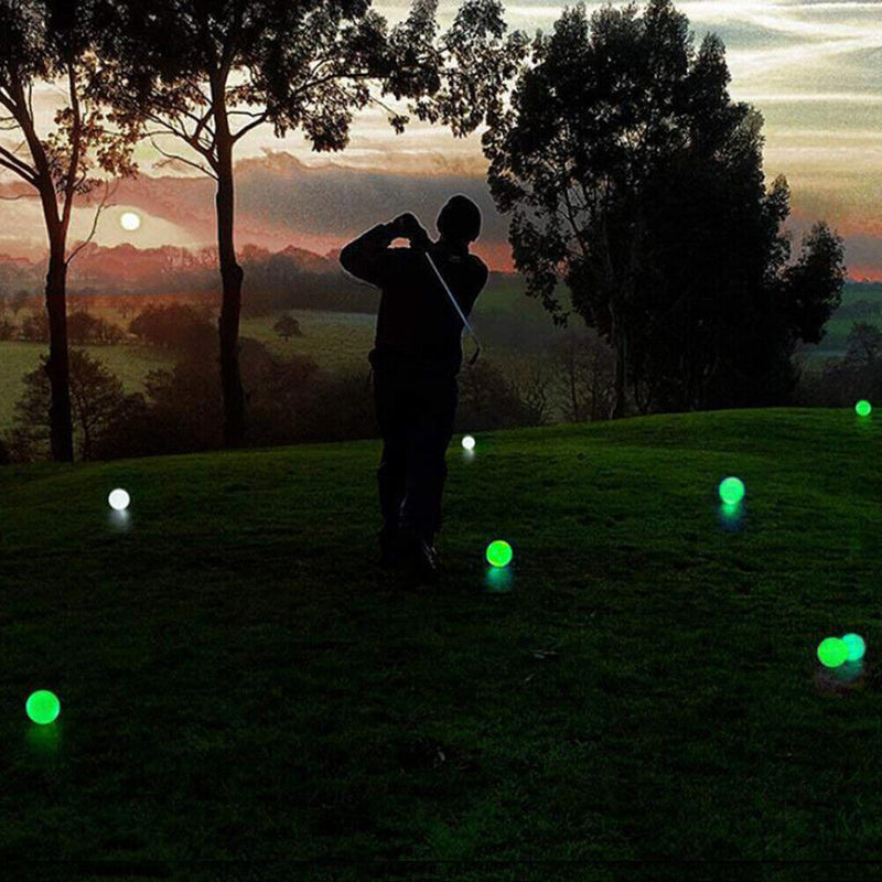LED Light Up Golf Ball Glow in the Dark Night Multicolor Training Practice Ball