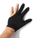3-Finger Open Lycra Snooker Billiard Gloves Left/Right Universal (Black) Newly