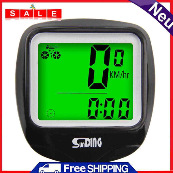 SUNDING Cycling Riding LCD Display Computer MTB Bike Wire Code Table Speedometer