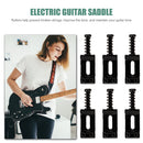 6pcs Roller Bridge Tremolo Saddles for Strat Tele Electric Guitar (Black) Newly