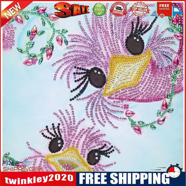 5D DIY Partial Special Shaped Drill Diamond Painting Big Eye Bird Wall Art
