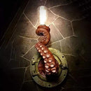 Octopus Wall Light Monster Tentacle Lamp Holder Bulb Light Home Decor (Red)