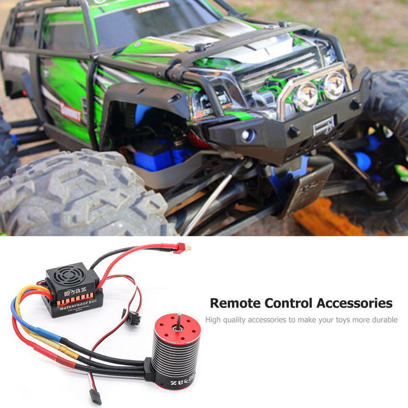 #A 3600/4500/5200KV 3650 Brushless Motor with 60A ESC for 1/8 1/10 Scx10 Hpi RC