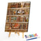 Home Bookshelf Frameless Picture Oil Paint By Numbers Hand Painted Picture