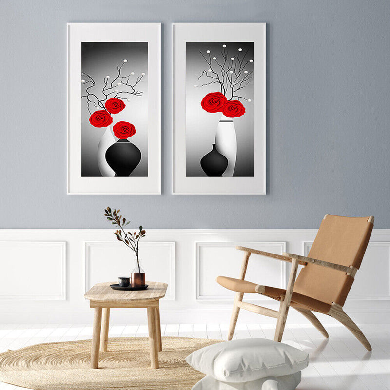 Diamond Painting 2 Panel 5D DIY Special Shaped Flower Vase Cross Stitch Cra
