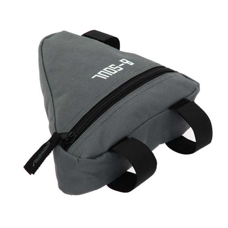 Triangle Cycling Bike Bicycle Front Tube Frame Pouch Bag(Gray) A