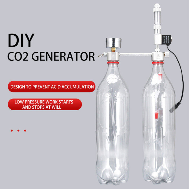 Aquarium DIY CO2 Generator System Kit Carbon Dioxide Reactor with Check Valve