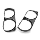 2pcs Front Headlight Lamp Bezel Trim Protective Bezels ABS for Dodge Challenger