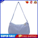 Fashion Women Corduroy Shoulder Underarm Bag Solid Color Handbags (Blue)