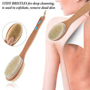 Double Side Head Bristle Bath Brush Shower Brush Body Exfoliating Cleaner