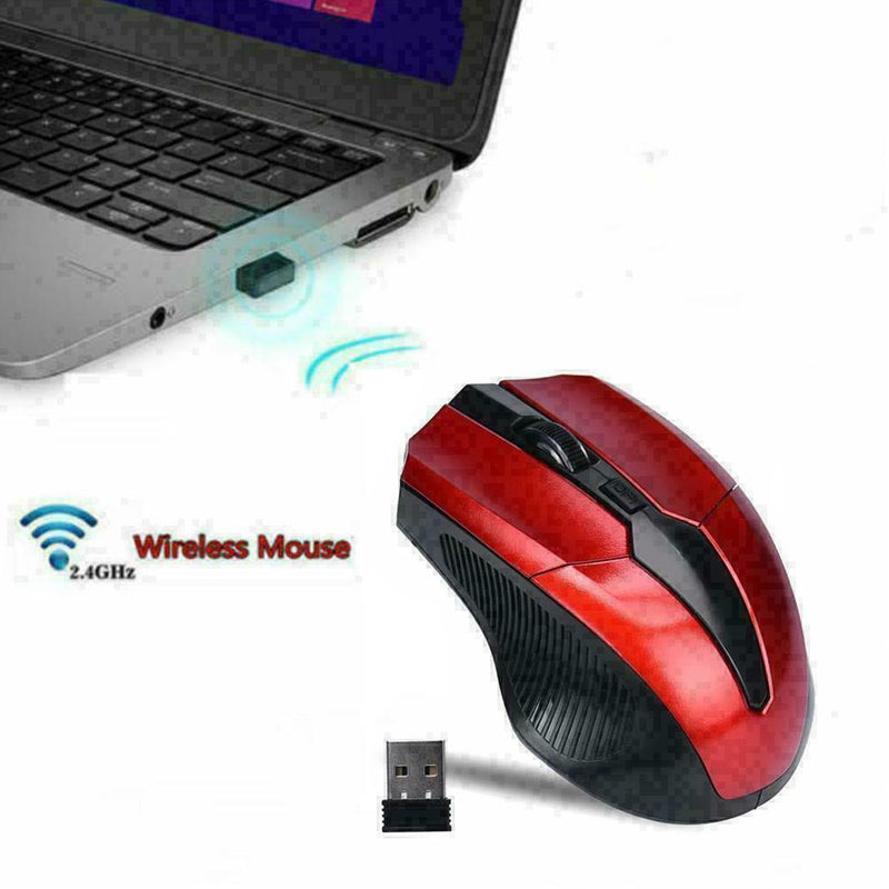2.4GHz Wireless Cordless Optical Mouse Mice& USB-Receive X0H7 For Computer L7C3