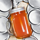 Metal Mason Jar Lids-Food Grade Airtight Silicone Seal Regular Mouth Can Lids