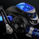 Baitcasting Reel 8.2/1 Max Drag 8kg Casting Carp Fishing Reel (Blue Right) Newly
