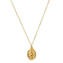 Minimalist Cute Ladies Small Oval Shape Croissant Pendants Necklace 2022 bes5