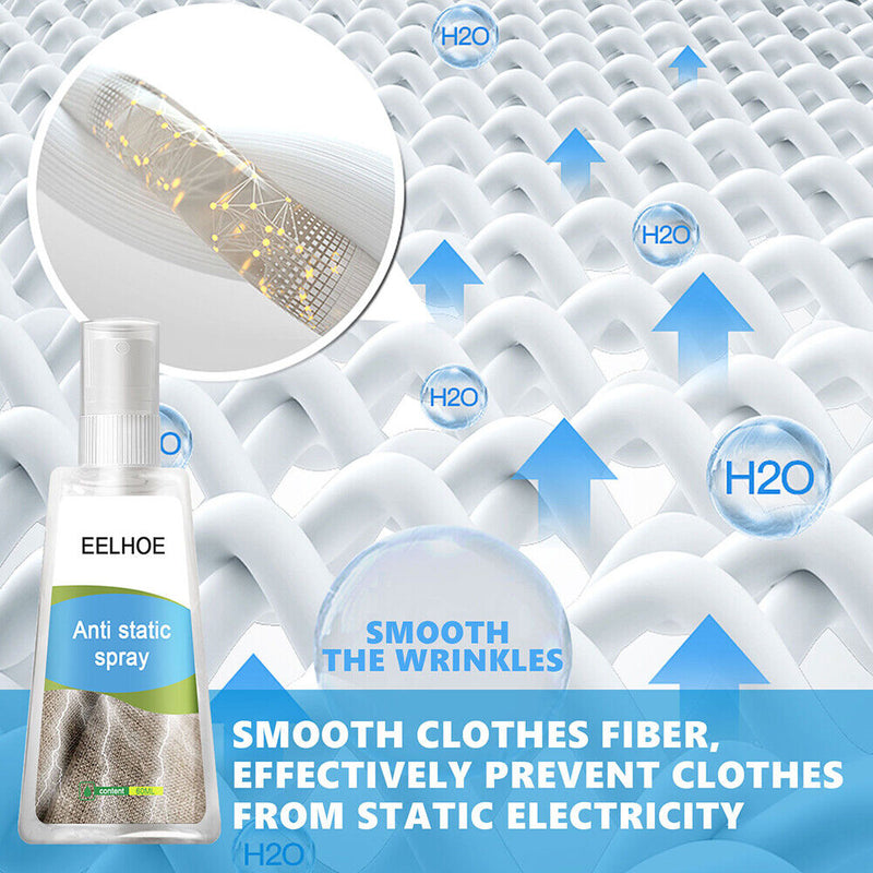 Anti Static Electricity Sprayer Liquid Hair Clothes Laundry Remover (60ml)