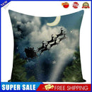 Non-fading Santa Claus Printed Pillowcases Square Cleanable Sofa Cushion Covers