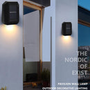 6LED Solar Wall Lamp Outdoor Waterproof Up Down Garden Yard Light (Warm)