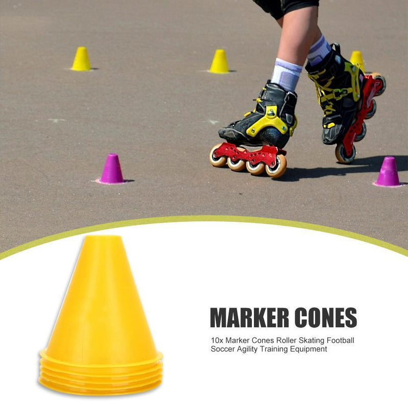 10pcs/set Marker Cones Roller Skating Football Soccer Agility Training Equi