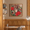 5D Christmas Wreath Mosaic Diamond Painting Drawing Full Round Drill DIY Craft