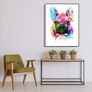 Painting By Numbers Kit DIY Colorful Dog Canvas Oil Wall Art Picture Ornament