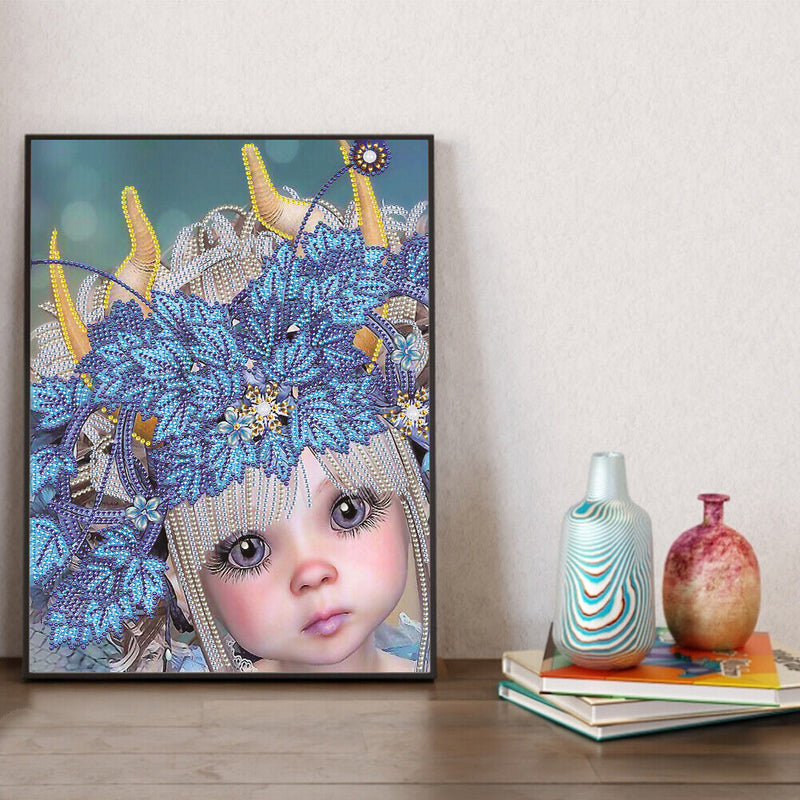 Flower Fairy, Elf Girls, Diamond Painting Set, Partially Shaped Drill, Wall Art-D