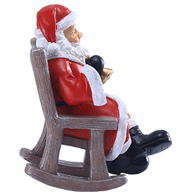 Year Xmas Gift Rocking Chair Garden Decoration Creative Santa Claus Ornament
