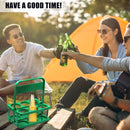 Portable Beer Rack Foldable Plastic Beer Basket Durable Wine Rack (Green) Newly
