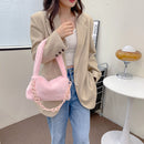 Casual Chain Underarm Bags Solid Shoulder Handbag Thick Chain Travel Daily Purse