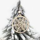 Wooden Pendants Christmas Decorations Xmas Tree Wood Chip Hanging Ornaments