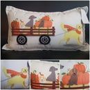 20" Isaac Mizrahi Fall Corgi Dachshund Golden Retriever Dog Lumbar Throw Pillow