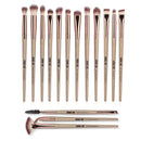 15pcs/Set Nylon Wool Makeup Brush Lip Eye Face Beauty Cosmetic Pens (Coffee