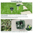 Ultrasonic Animal Repeller Bird Cat Dog Scarer Deterrent Pest Repellent
