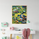Lotus Pond Carp Oil Paint By Numbers DIY Home Decoration Kit Gift Wall Pictures