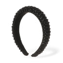 Women HairHoop Baroque Padded Rhinestone hairband Head wrap Handmade Headdress