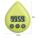 Water Drop Electronic Countdown LCD Digital Timer Alarm Clock (Retro Green)
