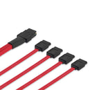 Internal Mini SAS SFF-8087 36Pin Male to 4Pin SATA 7P Female Breakout Cable Red