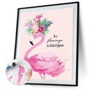Frameless Painting By Numbers Art Flamingos Words DIY Digital Painting On Canvas