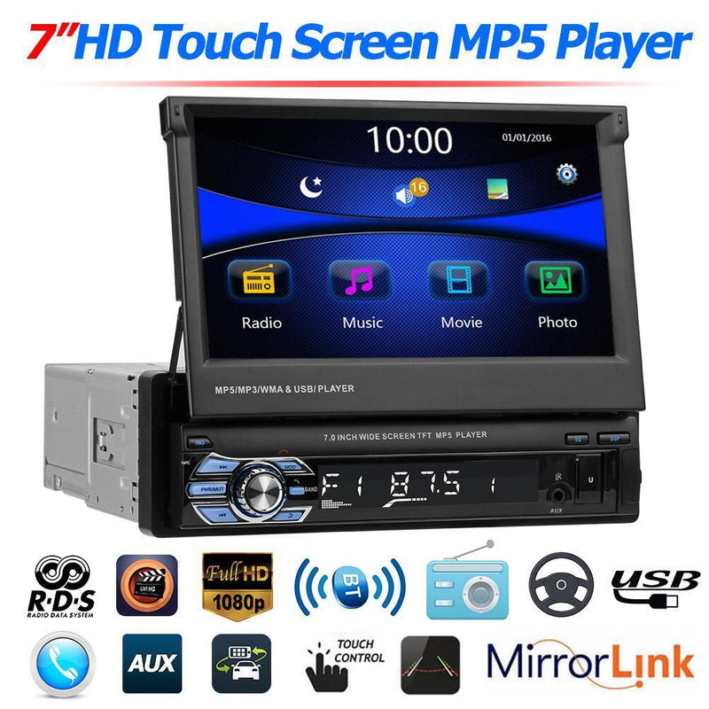 SWM 9602 Car Stereo RDS AM FM Radio Bluetooth-compatible USB TF AUX In Dash