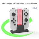2 in 1 Game Controller Fast Charging Dock for NS OLED Charger Stand (Black)