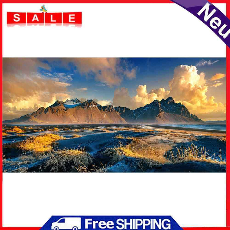 DIY Paint By Number Kit Frameless Mountain Landscape Handpainted Wall Pendant